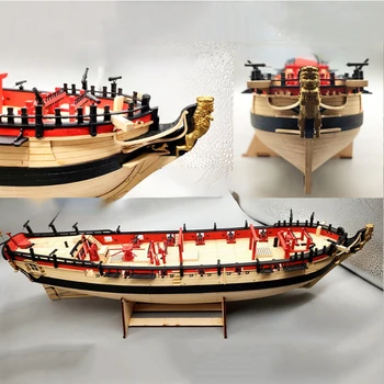1/48 Комплект дървени модели на ветроходни HMS Wolf 1759 Wolf за изграждане на фрегата на Кралския флот Комплект с модели на кораби