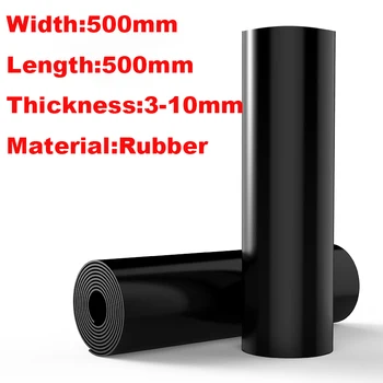1 бр. гумена самозалепваща чиния за високо налягане, промишлена плосък уплътнител, ширина 50 см. x дължина x 50 см дебелина 0.3/0.4/0.5/0.6/0.8/ 1 см