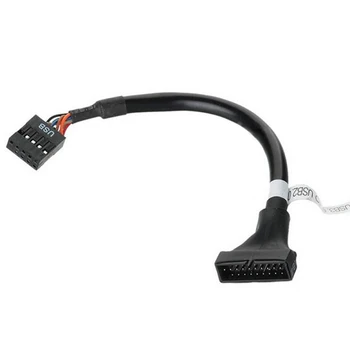 1 бр. кабел-адаптер за дънната платка високо качество с 19/20-пинов конектор USB 3.0 и 9-пинов конектор USB 2.0
