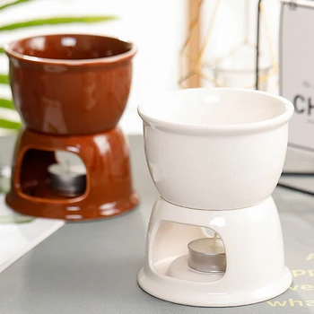1 бр. мини-керамична чаша за шоколадов фонтан, купа за сладолед, нагревател шоколад, масло и сирене, домашно приготвени гореща чаша
