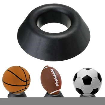 1 бр. пластмасова поставка за топката цвят черен, държач за дисплея, баскетбол, футбол, топка за ръгби, поддържаща база, директна доставка