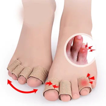 1 бр. силиконов калъф за пръстите на краката гел защитна подплата, която може да се режат, тъканни сепаратори, тръба за пръсти, обезболивающая защита, инструменти за грижа за краката