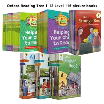 1 Комплект 116 Книги 1-12 Ниво Оксфордское Дърво За Четене премести биф, Chip & Момък Практическа Английска Детска Книжка с Картинки, Обучение за Деца