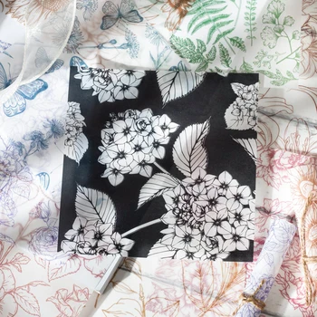 10 бр./опаковане. черно-бели големи цветя Материал хартия Албум за scrapbooking 