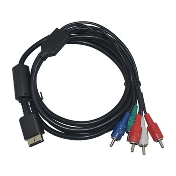 100 бр. лот търговия на Едро с Компонентен AV кабел 5RCA Аудио-Видео HD TV-кабел за Playstion2 За PS2 контролера на PS3