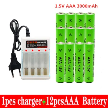 100% Нова батерия AAA 3000 mah акумулаторна батерия AAA от 1,5 3000 mah Акумулаторна Нова Alcalinas drummey + зарядно устройство