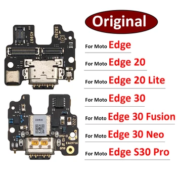 100% Оригинал за Motorola Moto Edge 20 30 Fusion Нео S30 Pro Lite USB порт за зареждане на док-станция за микрофон съединителната такса гъвкав кабел