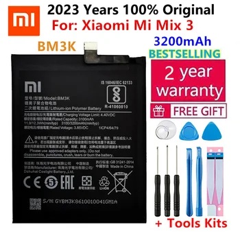 100% Оригинална Батерия на телефон Xiaomi BM3K 3200 ма Благородна работа на смени Батерия за Xiaomi Mi Mix 3 Mix3 Батерии + Комплекти Инструменти