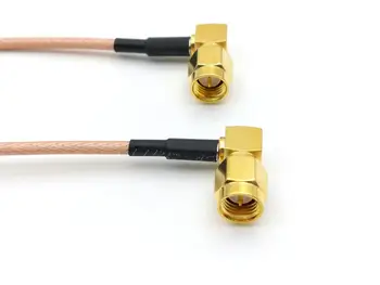 100ШТ SMA правоъгълни съединители за SMA правоъгълен штекерный кабел RG316 с косичкой
