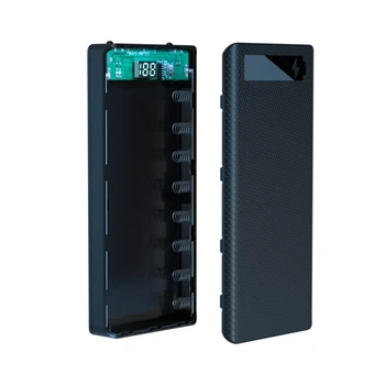 10x18650 отделението отделение USB с LCD дисплей САМ мобилен банка хранене калъф бързо зареждане зареждане на батерията на смартфона захранване