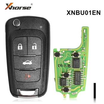 10шт Xhorse 4 бутона XNBU01EN Универсален безжичен ключ дистанционно английската версия на Buick