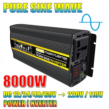 110-220v инвертор е с чиста синусна вълна DC12V/24 към AC 220V Напрежение 50 Hz Мощност на Слънчев преносим банка хранене Конвертор Слънчев инвертор
