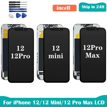 12 Mini incell Pantalla за iPhone 12/12 Pro LCD дисплей с 3D сензорен екран дигитайзер за iPhone 12 Pro Max LCD екран