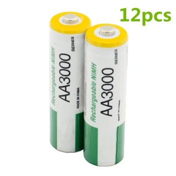12 бр./лот Оригиналната 3000 ма 1.2 AA батерия за детски играчки AA NiMH акумулаторна батерия