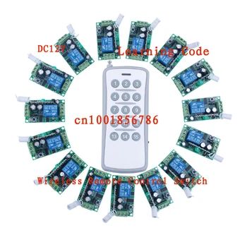 12V15CH RF безжично дистанционно управление превключвател на системата 15 приемници и 1 предавател независимо Превключващ/Миг/Защелкивающийся Регулируема
