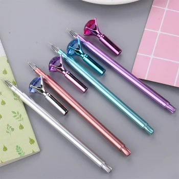 150 бр. гел химикалки 0,5 мм творчески диамантени писалки Kawaii Цветни пластмасови неутрални дръжки за деца, пишещи ученически канцеларски материали