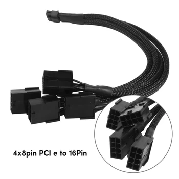 16AWG 12VHPWR PCIE 5,0 4x8pin-16pin (12 + 4P) удължителен кабел за захранване от 30 cm