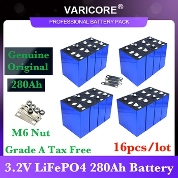 16шт VariCore 3,2 V 280AH акумулаторна батерия LiFePO4 12V 24V 280000mAh за е-скутер RV Система за съхранение на Слънчева енергия Пътни Батерии