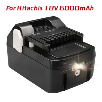 18 от 6000 mah Литиево-йонна Акумулаторна Бормашина, електрически инструменти и батерия за Hitachi BCL1815 EBM1830 BSL1840 Батерия LED дисплей