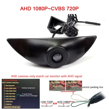 1920*1080P AHD рибешко око 180 градуса fish eye Изглед Отпред на автомобила Лого Камера за Nissan Марка Embedded Mark предна HD CVBS Камера