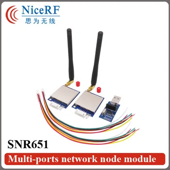 2 комплекта SNR651 433 Mhz TTL Интерфейс 3 км Обхват на Разстояние 27 стока Мрежов Модул Възела|500 Mw 470/868/915 Mhz в Радиочестотни предавател И приемник