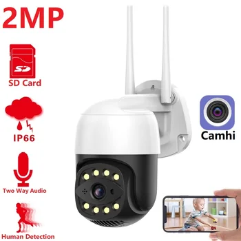 2-Мегапикселова Безжична Камера за Видеонаблюдение Ai Аларма за Откриване на Човек Автоматично Следене на Сигурността ВИДЕОНАБЛЮДЕНИЕ IP Камера 1080P Camhipro