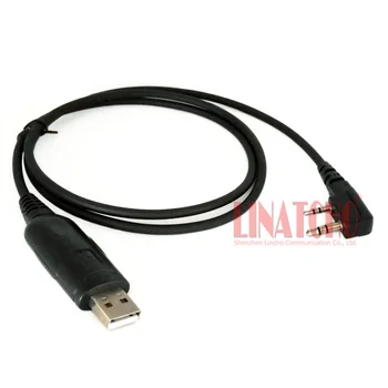 2-пинов кабел за повечето преносими уоки-токита TK-2107 TK-3107 TK-2100 888S UV-5R USB за програмиране