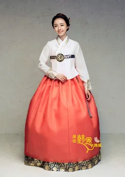 2019 Хубава рокля Ханбок по поръчка, корейското модерна женствена рокля Ханбок с висока талия, Ханбок, cosplay, подарък за Хелоуин