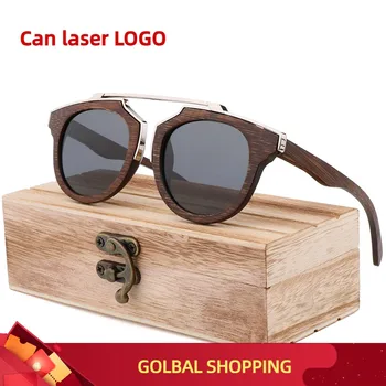2020 Висококачествени луксозни дизайнерски слънчеви очила за мъже, слънчеви очила за шофиране, поляризирани UV400, слънчеви очила от бамбуково дърво, дропшиппинг