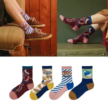 2021 Нова водещата серия, пролетно-есенни дамски чорапи в японски френски интериор в стил ретро, уличен стил