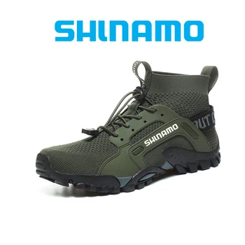 2022 Висококачествени Мъжки Дишащи Спортни обувки за колоездене с високо берцем, Дамски Нескользящая бързосъхнеща Обувки за риболов
