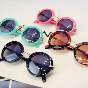 2023 Нови Детски Кръгли Слънчеви очила в Ретро стил, Сладки Детски Летни Цветни Слънчеви очила, Детски Нюанси, Устойчиви на Uv400