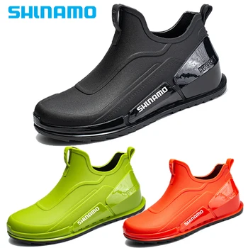 2023 нови обувки за риболов с противоскользящим лесно водоустойчив покритие, маркови работни непромокаеми обувки, мъжки градинска водоустойчив обувки с къса тръба