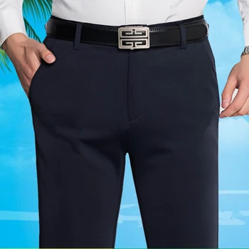2023 Пролет-лято нови младежки мъжки ежедневни костюмные панталони, мъжки тънки директни корейски дебнещ бизнес панталони