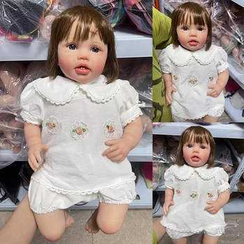 24-инчов кукла Lottie Princess Reborn Baby за деца, новородено момиче, реалистичен мек на допир 3D кожа с видими венами, художествена кукла