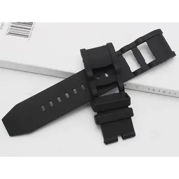 26 мм черен удобен силиконов каучук за часа, разменени умен гривна за каишка за часовник, водоустойчив спортен силиконов колан