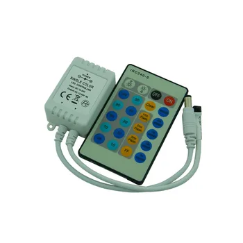 2X пластмасова обвивка 24 клавишите 1CH IR одноцветный led контролер DC12 ~ 24 вход безплатна доставка