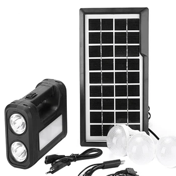 3,5 W, соларен панел, комплект от 3 лампи, фенерче, енергоспестяващ слънчева светлина, външен и вътрешен акумулаторна батерия led лампа