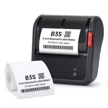 3-инчов принтер за етикети с баркод NIIMBOT B3S Безжичен термопринтер за производство на джобни етикети за дрехи, бижута, пощенска реклама, реклама