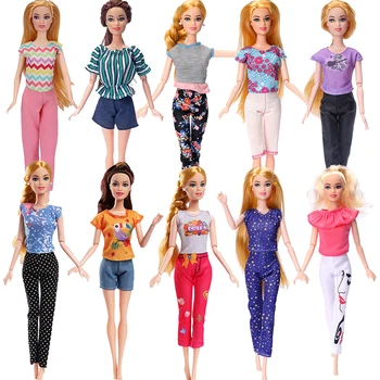 30 см Дрехи за кукли йога за Барби, риза за почивка, панталони, жилетки, панталони, спортни дрехи 1/6 Bjd, играчки за момичета, аксесоари, детски кукли