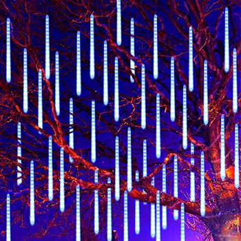 32/24/16/8 тръби LED метеоритен дъжд Празнични водоустойчив коледни страхотни градински декорации градинска венец коледна украса