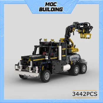 3442 бр. тухли MOC Technology Series Хвани багер Строителни блокове комплекти тухли Tech Claw Rig Модел за събиране на играчки