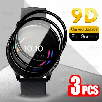3шт 9D Изогнутое Защитно Стъкло За Часовници OnePlus Стъкло От Меки Влакна Протектор на Екрана на One Plus 1 + Watch W301 1,39 