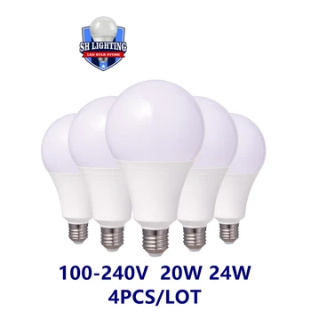 4 бр./лот led лампа с висока мощност A80 AC110V AC230V E27 B22 20 W 24 W 100лм/W за търговски център домашно осветление супер ярък топло бяла светлина