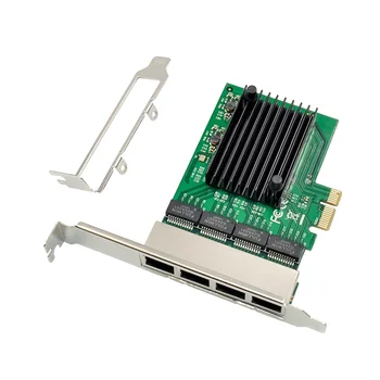 4-портов гигабитная мрежова карта RJ-45, сървър Ethernet мрежов адаптер карта PCIE интерфейс PCI-E X1