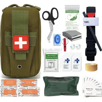 45 бр. комплект за първа помощ за оцеляването на Molle, комплекти за външно оборудване, травматическая чанта за къмпинг, лов, приключенски, комплект за оцеляване