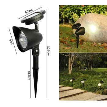 4LED външен слънчев прожектор Водоустойчива IP65 за косене на трева, двор, паркинг, алеи, озеленяване на градина, улични слънчеви прожектори