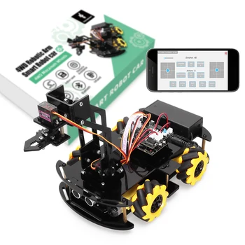 4WD Умен Робот Комплект за Кола за Проекти Arduino Комплекти за автоматизация на Arm Програмиране Роботизирана Електронен Комплект Комплекти За Автоматизация на Образование
