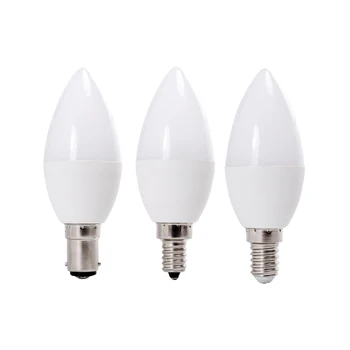 5 W Led Полилей във формата На Свещ E14 E12 B15 Лампа с регулируема Яркост, покрит с Пластмаса от алуминий, Замества 45 W Халогенна Декоративни Лампи 240-220 В
