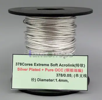 5 м от чисто сребро с покритие OCC сигнал на кърмата аудио мощност Индивидуален кабел САМ 378 * 0,05 mm Диаметър: 1.4 мм LN005639